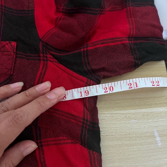 Red and Black Plaid Button-Up Shirt - Picture 9 of 9